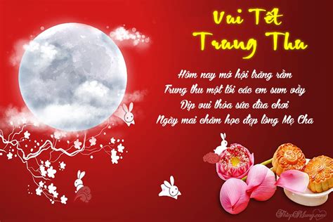 Thiệp trăng tròn trung thu với lời chúc