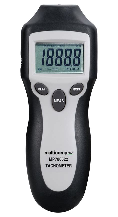 MP780522 - Multicomp Pro - Tachometer, 2RPM to 99999RPM, 160 mm