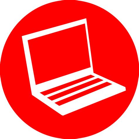 Laptop Notebook Red · Free vector graphic on Pixabay