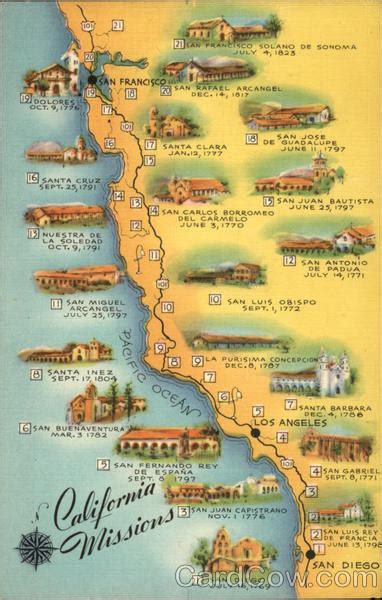 Map of California Missions