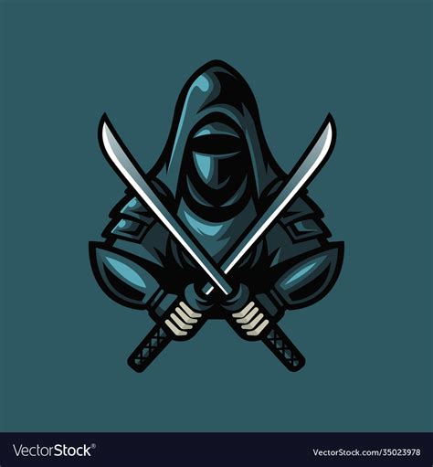 Ninja gaming logo Royalty Free Vector Image - VectorStock