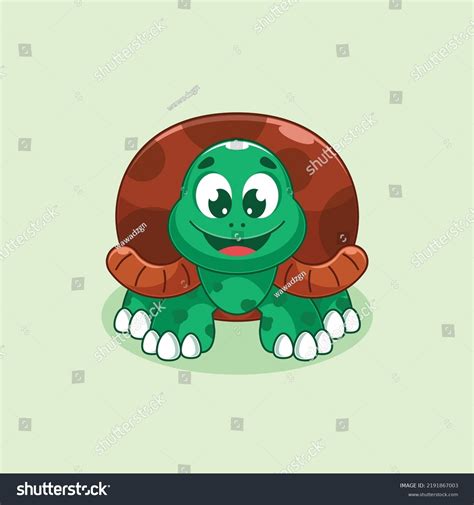 Cute Smiling Turtle Cartoon Design Stock Vector (Royalty Free ...