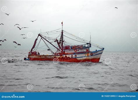 Fishing Trawler in the Ocean Editorial Stock Photo - Image of latin ...