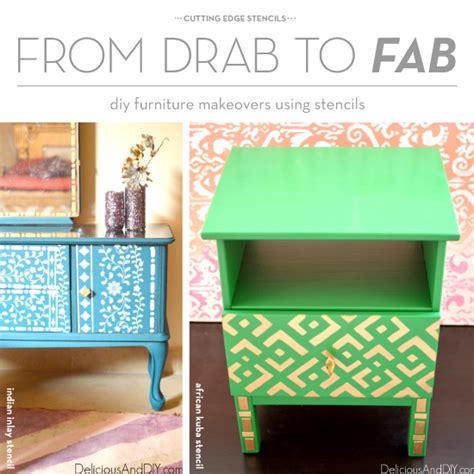 From Drab to Fab Furniture Makeovers Using Stencils - Stencil Stories