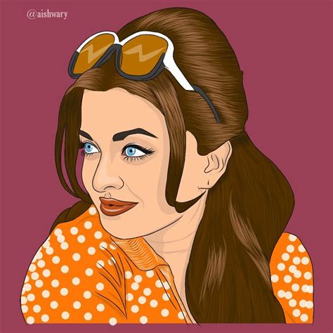 Aishwarya Rai Bachchan Vector Art Portrait | Illustration art girl ...