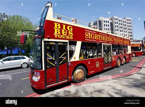 Double decker tourist Sightseeing tour bus, London, England Stock Photo ...