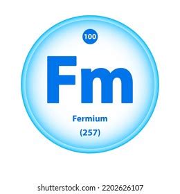 Structure Chemical Element Fermium Fm Symbol Stock Vector (Royalty Free ...