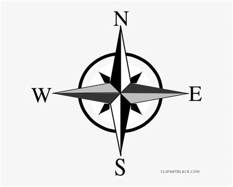 Compass Clipart Movement Geography - North East South West Logo ...