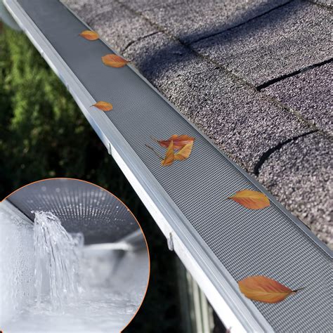 Buy GCGOODS Stainless Steel Gutter Guard, 5 inch Micro Mesh Gutter ...