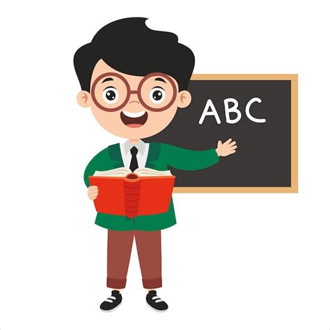 Premium Vector | Cartoon drawing of a teacher