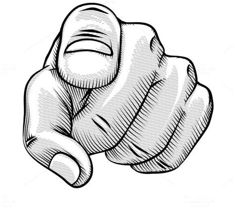 Hand Pointing At You Png ~ easy drawing cool