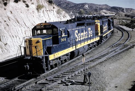 Santa Fe SD24 diesel locomotive train railroad postcard AT&SF Postcards ...