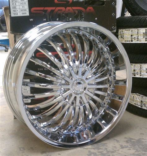 strada rims | A2I: Strada Spina Chrome Wheels 20", 22" and 24" Chrome ...