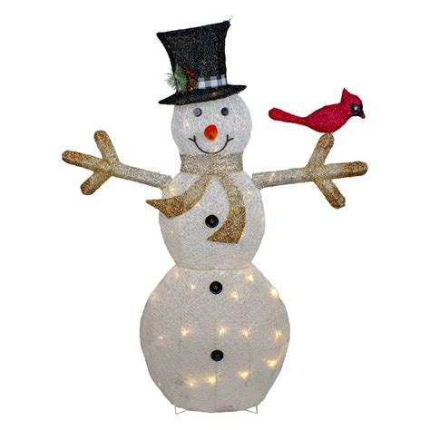 Northlight Pre-Lit Snowman With Gifts Outdoor Christmas Decor Oriental ...