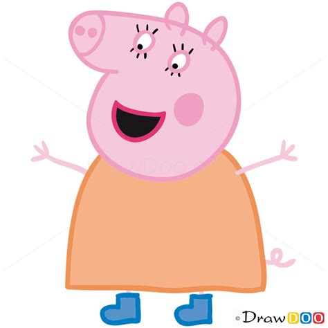 How To Draw Peppa Pig Face - layaranathali