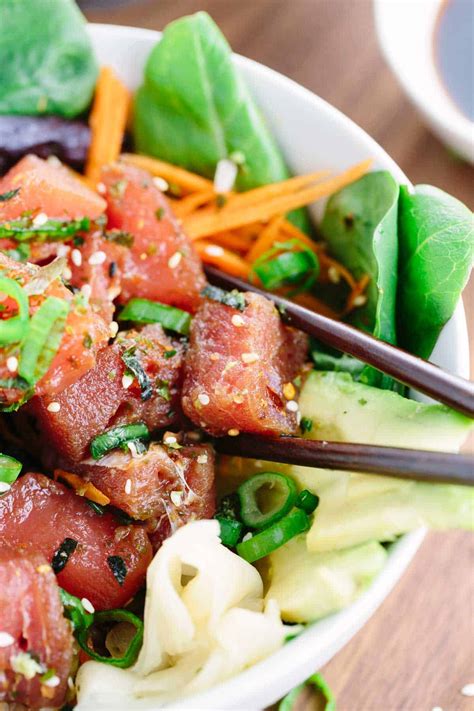 Easy Homemade Ahi Tuna Poke Bowl Recipe | Jessica Gavin