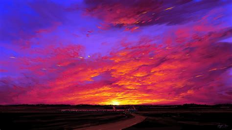 #1385918 Sunset, Scenery, Clouds, Digital Art - Rare Gallery HD Wallpapers