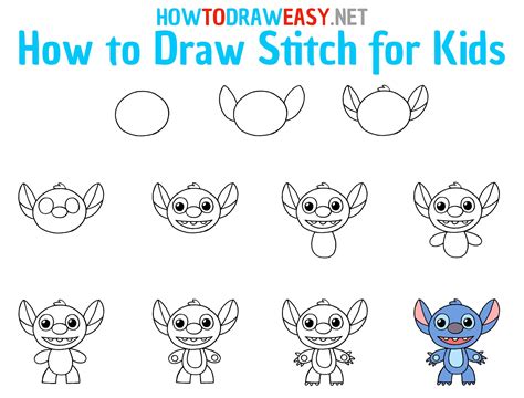 How To Draw Stitch From Lilo And Stitch Printable Step By Step Stitch ...