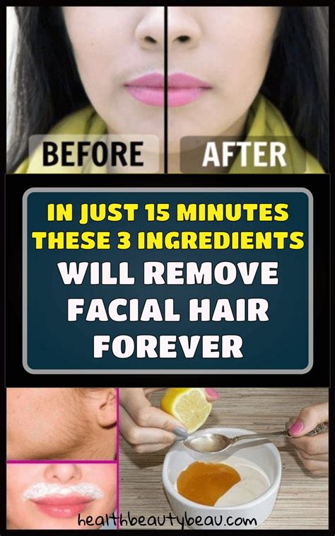 FACIAL HAIR REMOVE IN JUST 15 MINUTES THESE 3 INGREDIENTS in 2020 (With ...