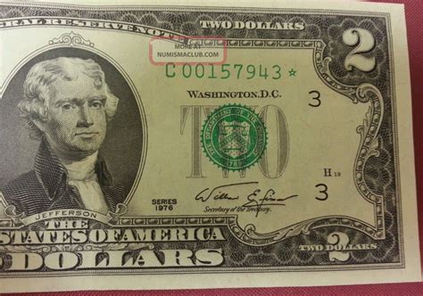 Vintage 1976 Star 2 Dollar Bill Coins & Money Art & Collectibles jan ...