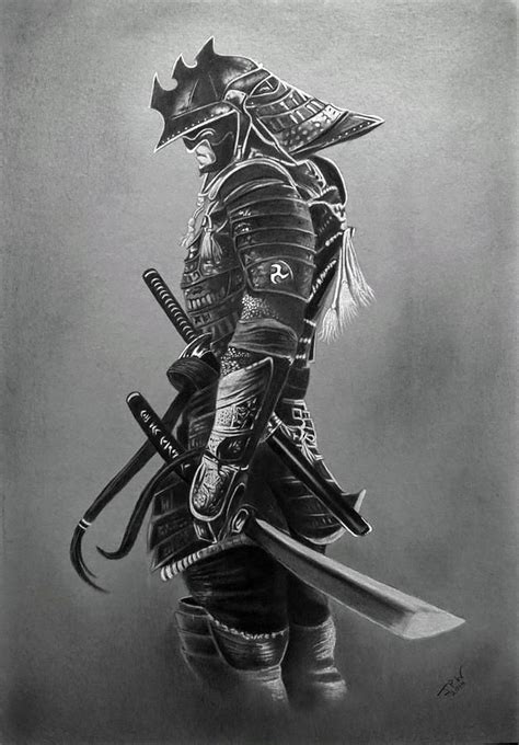 Samurai Drawing - Samurai by JPW Artist | Samurai warrior tattoo ...