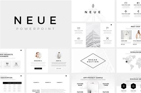 Neue Minimal PowerPoint Template by SlidePro on @creativemarket | 제품 ...