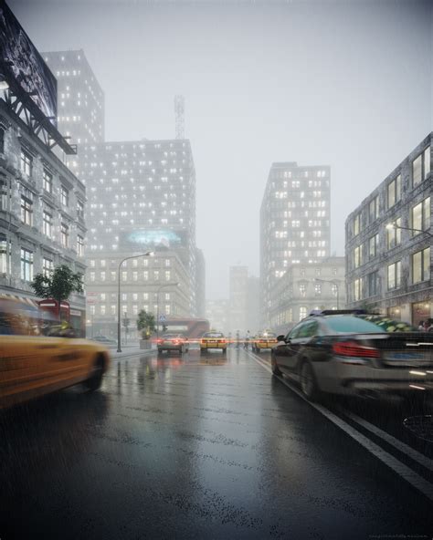 Rainy street_NYC on Behance