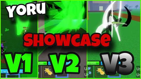 ⚒🐲YORU V1 , V2 , V3 SHOWCASE MAX MASTERY BLOX FRUITS |Bloxtrem!🐲⚔️ ...