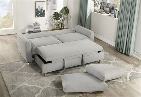 Price Convertible Studio Sofa W/ Pull-Out Bed Homelegance | Furniture Cart