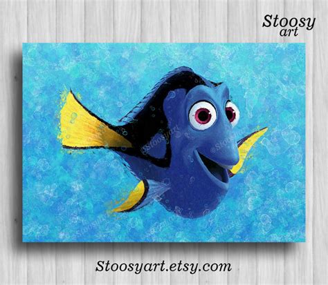 Finding dory print disney wall art finding nemo decor pixar | Etsy