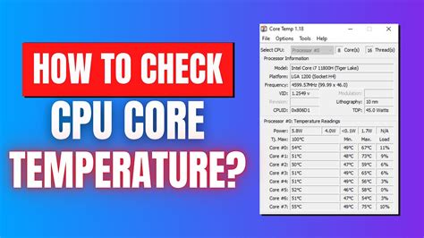 How to Check CPU CORE TEMPERATURE - YouTube