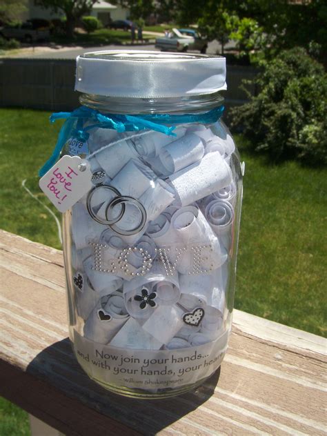 wedding gift love jar | Wedding gifts for bride, groom, Wedding gifts ...