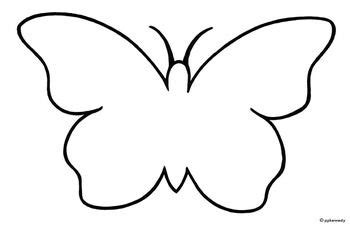 Butterfly: Black & White Outline/Shadow Puppet Template | Butterfly ...