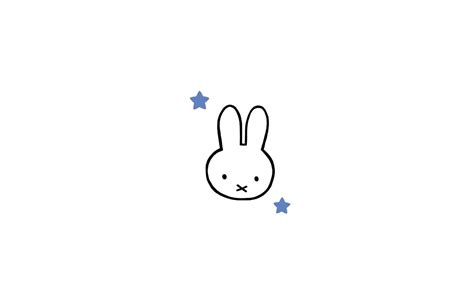 miffy wallpaper blue laptop ios rabbit star girl