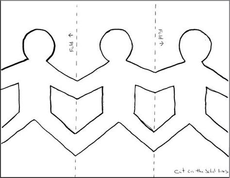 paper dolls holding hands template - Google Search | Paper doll chain ...