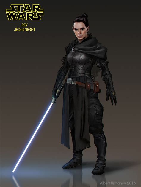 Rey - Jedi Knight (Fan Art), Albert Urmanov on ArtStation at https ...