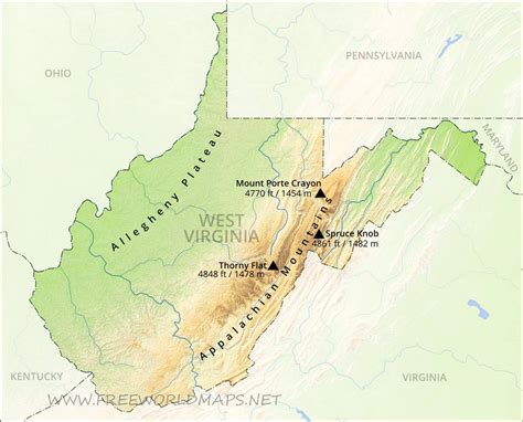 Mountain Ranges In West Virginia Map - Deeann Geraldine