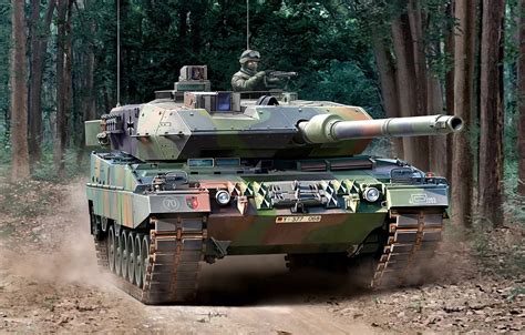 Wallpaper Germany, Forest, Leopard 2A6, main battle tank, The ...