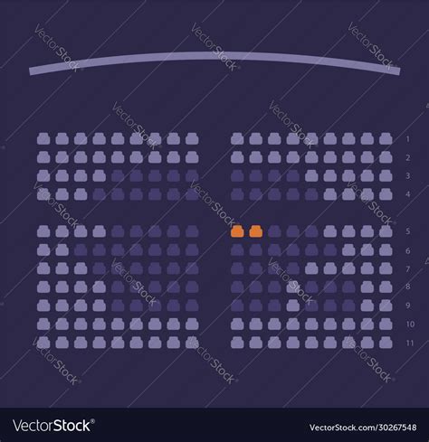 Cinema seats booking online ui design scheme Vector Image