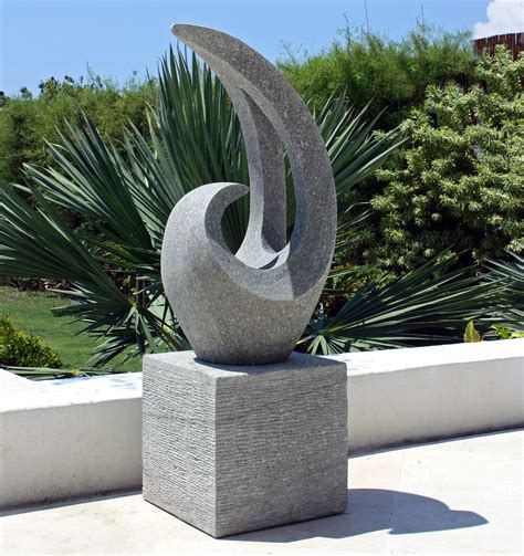 Curvation Modern Art Stone Statue - Large Garden Sculpture