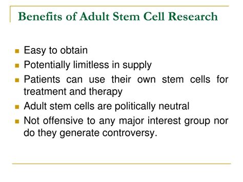 PPT - Adult Stem Cells as Regenerative Medicine PowerPoint Presentation ...