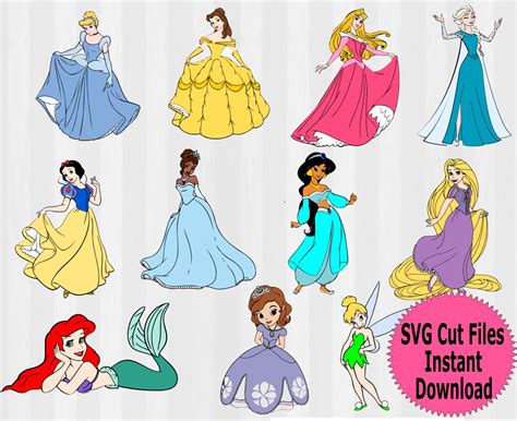 Disney Princess Hair Svg