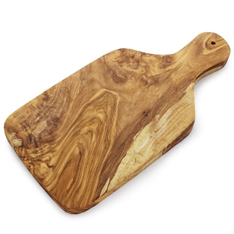 Natural Wooden Cutting Board for Serving or Food Prep, Genuine Olive ...