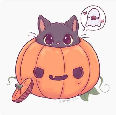 Cute Halloween Cat Drawing , Free Transparent Clipart - ClipartKey ...