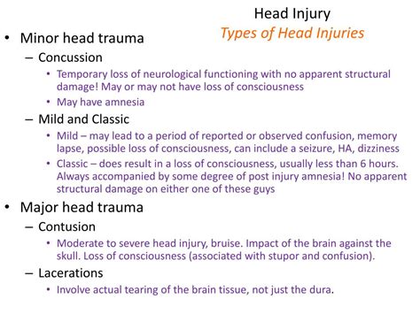 Head Injury Types