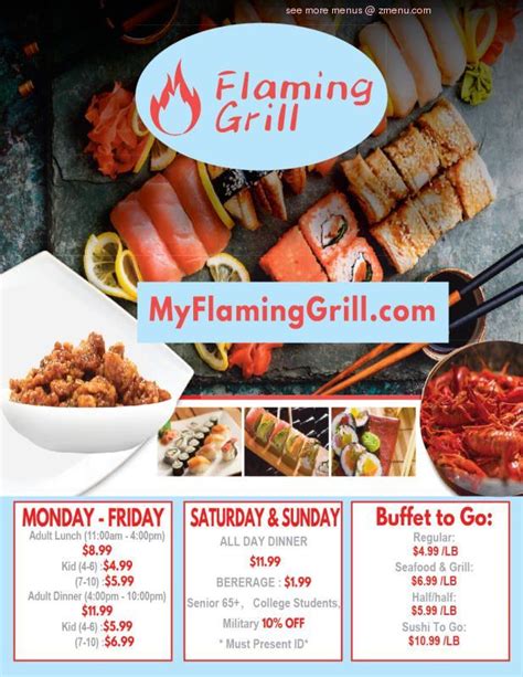 Menu at Flaming Grill Buffet restaurant, Harrisonburg