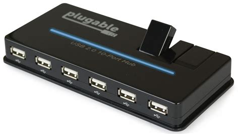 Plugable USB 2.0 10-Port Hub with 20W Power Adapter – Plugable Technologies