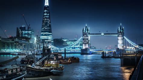 London City At Night Hd (#115804) - HD Wallpaper & Backgrounds Download