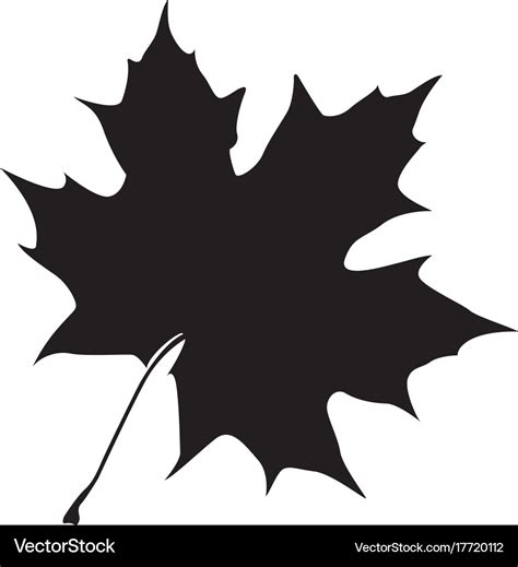 Isolated fall leaf silhouette Royalty Free Vector Image