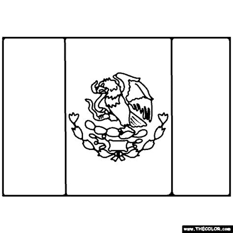 Free Mexican Flag Coloring Pages